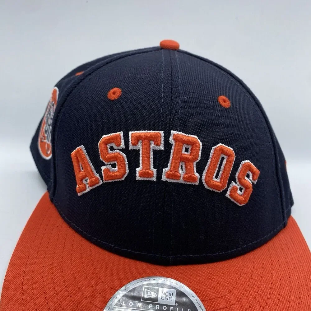 Houston Astros New Era X Felt 9Fifty Snapback Blue Orange OSFA Logo MLB NWOT